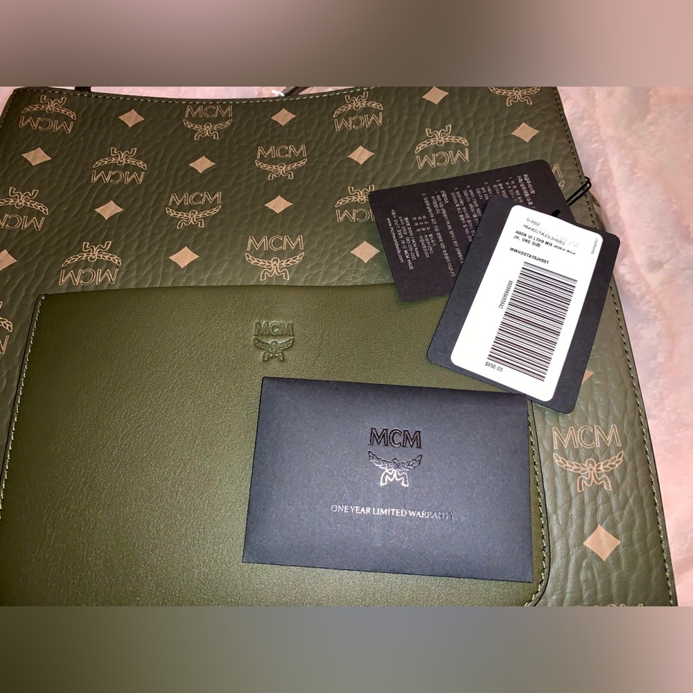 MCM Medium Aren VI Leather Hobo Bag (Sea Turtle) - Picture 15 of 15